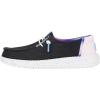 imageHey Dude Kids Wendy Color Fun Little KidBig Kid  Shoes for Kids  Comfy Canvas Upper  Rubber OutsoleBlack