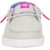 imageHey Dude Kids Wendy Color Fun Little KidBig Kid  Shoes for Kids  Comfy Canvas Upper  Rubber OutsoleGrey