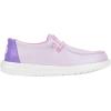 imageHey Dude Kids Wendy Iridescent Sparkle Little KidBig Kid  Loafers for Kids  Canvas Upper  Cotton LiningPurple