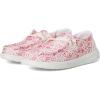 imageHEYDUDE Girls Wendy Watercolor Hearts Little Big Kid LoaferPinkWhite