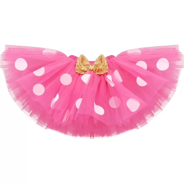 3rd Birthday Girl Outfit Baby Shirt Polka Dots Tutu Skirt Mouse Ear Headband for 3 Year Old Princess Cake Smash Photo PropHot Pink  My 3rd Birthday