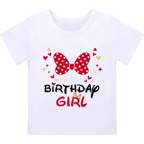 3rd Birthday Girl Outfit Baby Shirt Polka Dots Tutu Skirt Mouse Ear Headband for 3 Year Old Princess Cake Smash Photo PropRed Birthday Girl