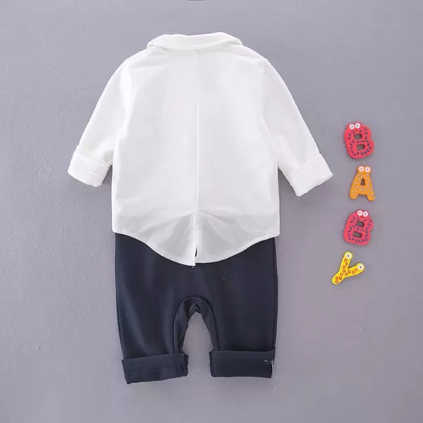 Baby Boy Formal Suit Gentleman Outfit OnePiece Bowtie Tuxedo Romper Jumpsuit with Jacket Wedding Baptism Party ClothesBaby Boy Formal Suit Gentleman Outfit OnePiece Bowtie Tuxedo Romper Jumpsuit with Jacket Wedding Baptism Party Clothes