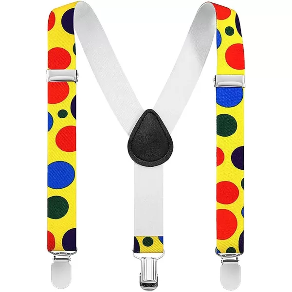 Baby Boys Circus Cake Smash Outfit Little Clown Costume 1st Birthday Diaper Cover Suspender Bowtie Set for Photo PartyBlue  Yellow