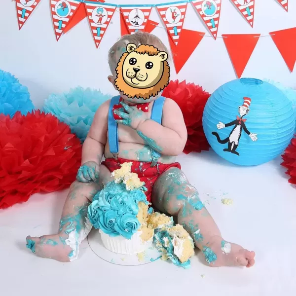 Baby Boys First 1st Birthday Party Cake Smash Outfit Adjustable Suspenders Bowtie Bloomers Clothes Set for Photo PropsRed  Blue