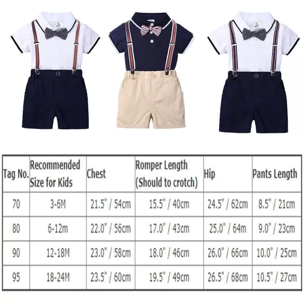 Baby Boys First Birthday Cake Smash Outfit Gentleman Bowtie Romper Suspenders Shorts Pants Toddler Tuxedo Formal SuitWhite