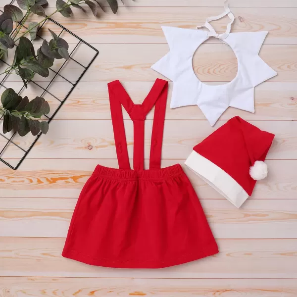 Baby Boys Girls Santa Elf Dwarf Costume First Christmas Party Dress up Cosplay with Hat for Newborn Photo Shoot GiftsRed Santa Dwarf