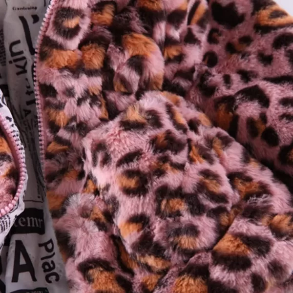 Baby Fleece Jacket Sherpa Zip Up Hoodie Toddler Girl Clothes Fall Outfit Long Sleeve Faux Fur Cardigan CoatPink Leopard