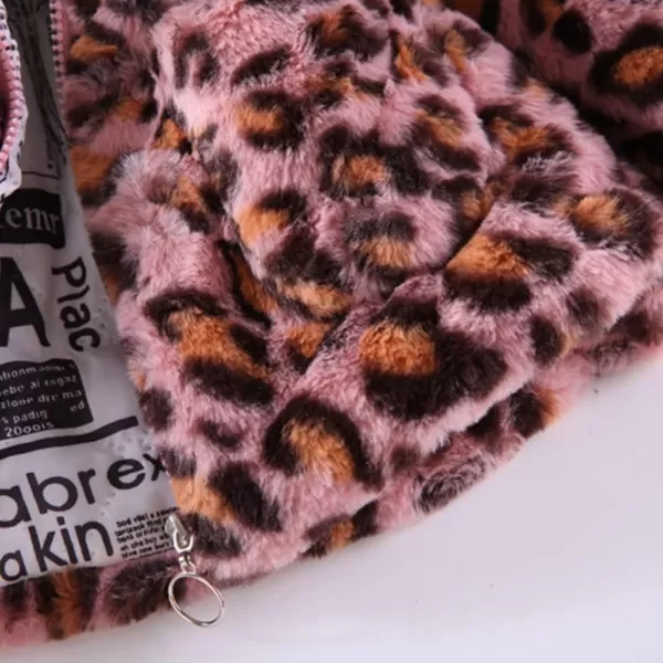 Baby Fleece Jacket Sherpa Zip Up Hoodie Toddler Girl Clothes Fall Outfit Long Sleeve Faux Fur Cardigan CoatPink Leopard