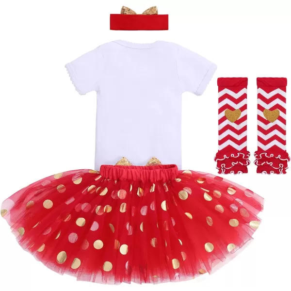 Baby Girl Christmas Outfit My First Christmas Santa Romper Tutu Dress Outfit Red Santa Hat Leg Warmers Shoes ClothesRed  First Christmas Snowflake