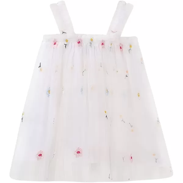 Baby Girl Tutu Dress Summer Sleeveless Backless Princess Birthday Party Dresses Sundress Skirt Set with Flower HeadbandWhite Flower