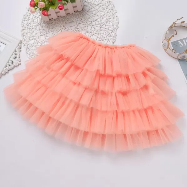 Baby Girl Tutu Skirt with Diaper Cover Toddler Girls Tulle Bloomers and Headband First Birthday Cake Smash Outfits 03TOrange Without Diaper and Headband