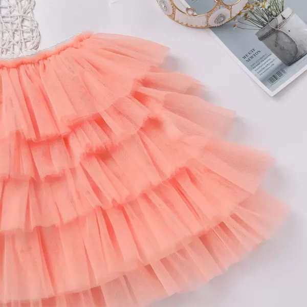 Baby Girl Tutu Skirt with Diaper Cover Toddler Girls Tulle Bloomers and Headband First Birthday Cake Smash Outfits 03TOrange Without Diaper and Headband