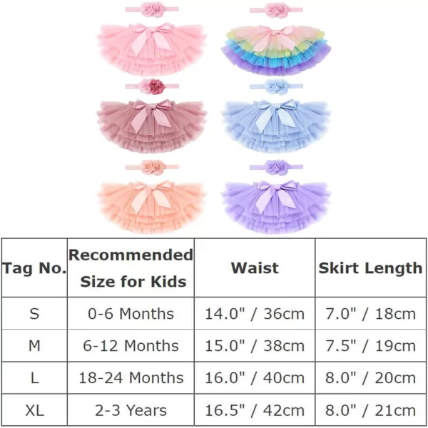 Baby Girl Tutu Skirt with Diaper Cover Toddler Girls Tulle Bloomers and Headband First Birthday Cake Smash Outfits 03TPink