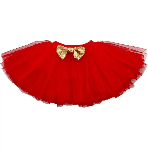 Baby Girls Birthday Outfit RomperRuffle Tulle SkirtSequins Bow Headband Valentines Cake Smash Dress Clothes 3Pcs SetRed 1st Birthday