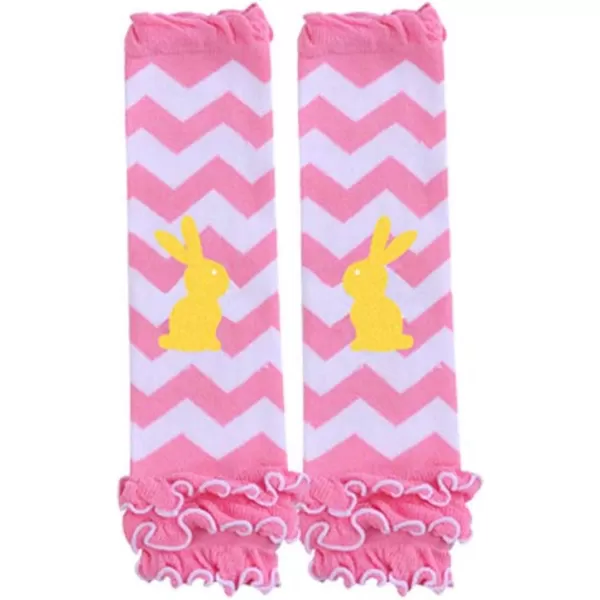Baby Girls My 1st Valentines Easter Outfit Romper Ruffle Tutu Skirt Headband Leg Warmers 4PCS Party Dress Clothes SetPink  Cross 1st Easter