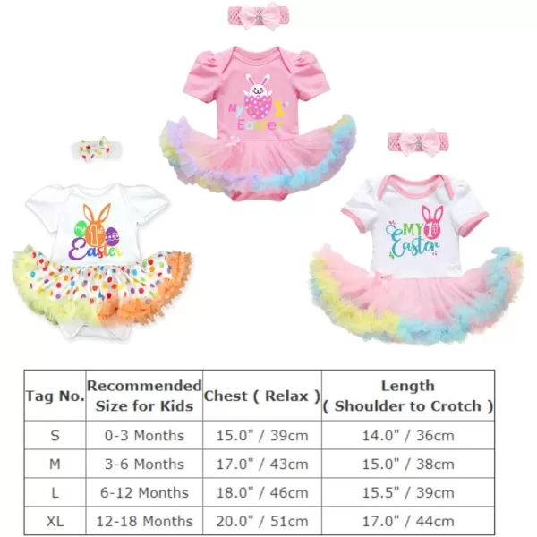 Baby Girls My 1st Valentines Easter Outfit Romper Ruffle Tutu Skirt Headband Leg Warmers 4PCS Party Dress Clothes SetPink  My 1st Easter Rabbit 2pcs