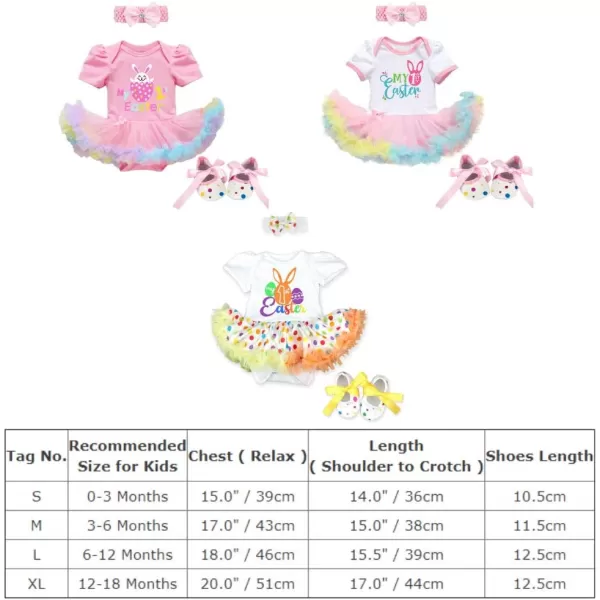 Baby Girls My 1st Valentines Easter Outfit Romper Ruffle Tutu Skirt Headband Leg Warmers 4PCS Party Dress Clothes SetPink  My 1st Easter Rabbit 3pcs