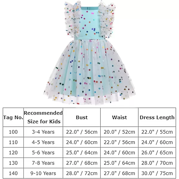 Baby Girls Sequins Romper Tutu Dress Flower Bowknot Dots Print Summer Flutter Sleeves Princess Birthday Party DressesBlue Dots  Kids Dress