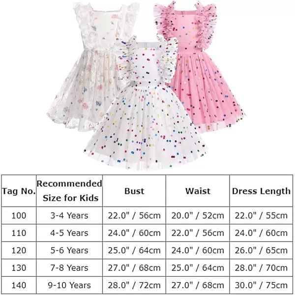 Baby Girls Sequins Romper Tutu Dress Flower Bowknot Dots Print Summer Flutter Sleeves Princess Birthday Party DressesPink Dots  Kids Dress