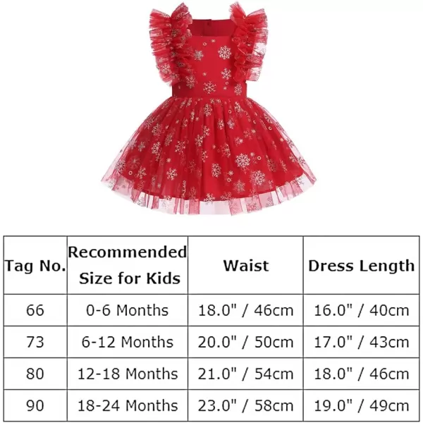 Baby Girls Sequins Romper Tutu Dress Flower Bowknot Dots Print Summer Flutter Sleeves Princess Birthday Party DressesRed Snowflake