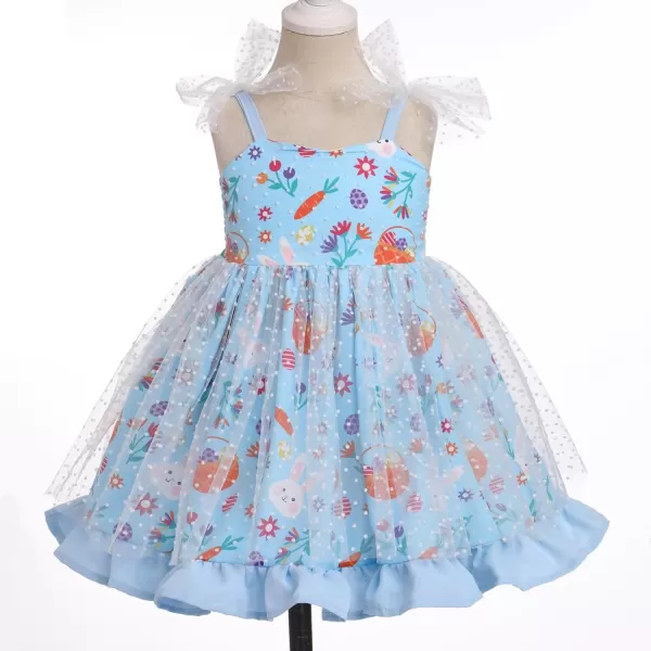 Baby Girls Tutu Dress Summer Sleeveless Backless Princess Birthday Party Dresses Sequin Ruffle Tulle Bowknot SundressBlue Carrot