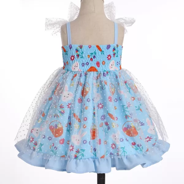 Baby Girls Tutu Dress Summer Sleeveless Backless Princess Birthday Party Dresses Sequin Ruffle Tulle Bowknot SundressBlue Carrot