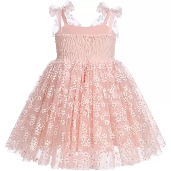 Baby Girls Tutu Dress Summer Sleeveless Backless Princess Birthday Party Dresses Sequin Ruffle Tulle Bowknot SundressPink  Daisy