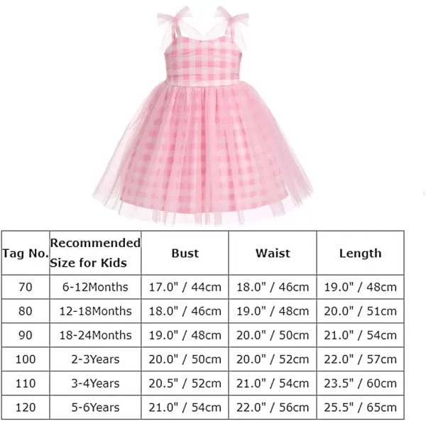 Baby Girls Tutu Dress Summer Sleeveless Backless Princess Birthday Party Dresses Sequin Ruffle Tulle Bowknot SundressPink Plaid