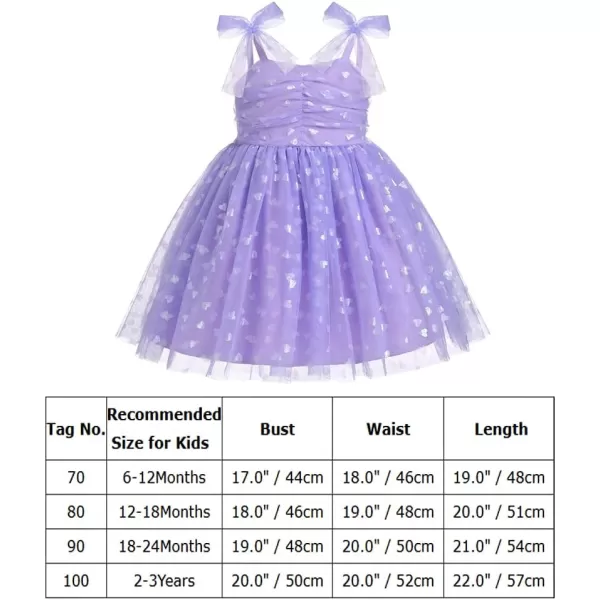 Baby Girls Tutu Dress Summer Sleeveless Backless Princess Birthday Party Dresses Sequin Ruffle Tulle Bowknot SundressPurple Heart