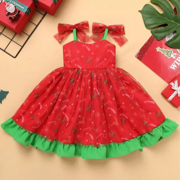 Baby Girls Tutu Dress Summer Sleeveless Backless Princess Birthday Party Dresses Sequin Ruffle Tulle Bowknot SundressRed Gifts