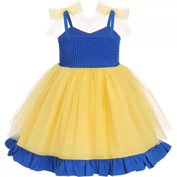 Baby Girls Tutu Dress Summer Sleeveless Backless Princess Birthday Party Dresses Sequin Ruffle Tulle Bowknot SundressYellow Princess