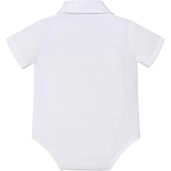 Baptism Christening Outfits for Boys Baby Formal Suit Gentleman Bowtie Romper Vest Shorts White Wedding Tuxedo OutfitWhite