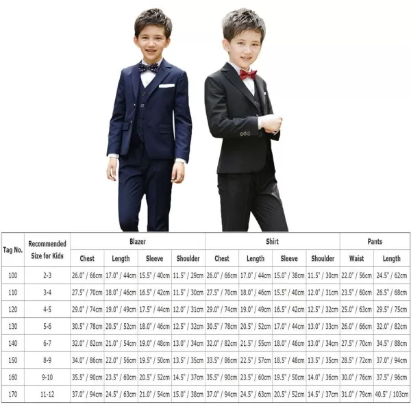 Boys Formal Suit Set 4Piece Slim Fit Dresswear Jacket Bowtie Shirt Pants for Toddler Kids Tuxedo Wedding Party OutfitBlack