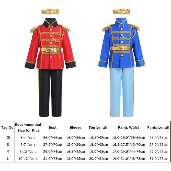 Boys Prince Charming Costume Prince Dress up Medieval Royal Prince Outfit Costume for Toddler Kid Boy Halloween CosplayRed  Black 3pcs