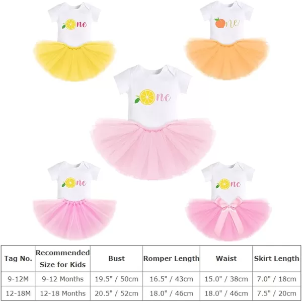 First 1st Birthday Outfit for Baby Girls Strawberry Lemon One Romper Tutu Skirt 2PCS Summer Fruit Dress Clothes SetFirst 1st Birthday Outfit for Baby Girls Strawberry Lemon One Romper Tutu Skirt 2PCS Summer Fruit Dress Clothes Set