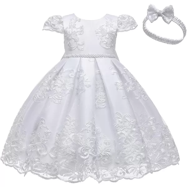 Flower Girl Lace Bowknot Tutu Dress for Kids Baby Wedding Pageant Communion Baptism Party Backless Dresses with HeadbandFlower Girl Lace Bowknot Tutu Dress for Kids Baby Wedding Pageant Communion Baptism Party Backless Dresses with Headband