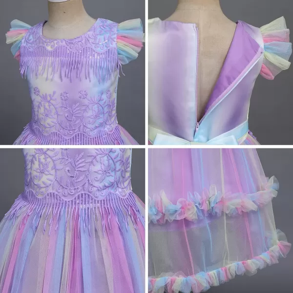 Flower Girl Lace Dress for Kids Wedding Bridesmaid Pageant Party Formal Long Gown Princess Communion Sequin Tulle DressFlower Girl Lace Dress for Kids Wedding Bridesmaid Pageant Party Formal Long Gown Princess Communion Sequin Tulle Dress