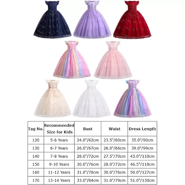 Flower Girl Lace Dress for Kids Wedding Bridesmaid Pageant Party Formal Long Gown Princess Communion Tulle Bow DressesPurple  Sequin