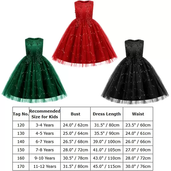 Flower Girl Lace Dress for Kids Wedding Bridesmaid Pageant Party Formal Long Gown Princess Communion Tulle Dresses 312Black