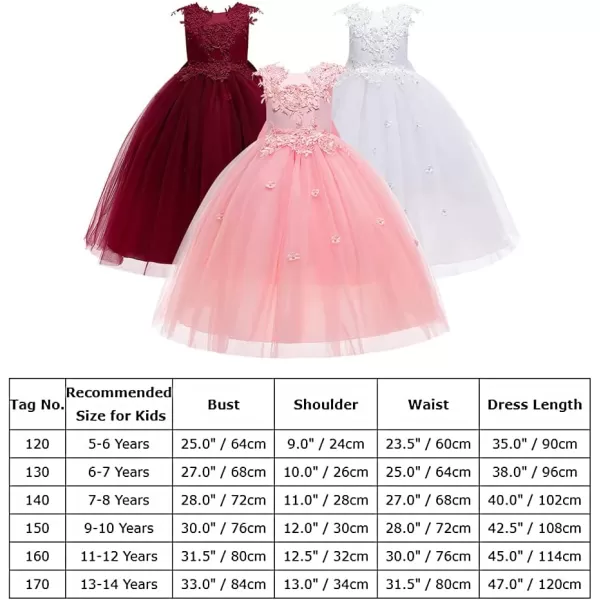 Flower Girl Lace Dress for Kids Wedding Bridesmaid Pageant Party Long Gown Princess Communion Sequins Puffy Tulle DressesPink  Backless
