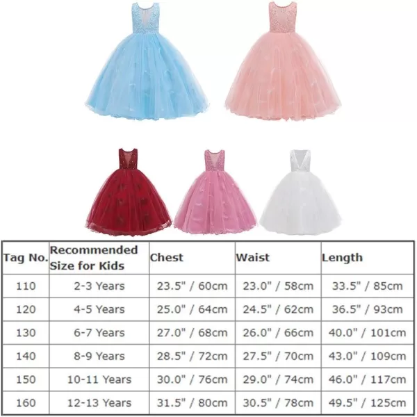 Flower Girl Lace Dress for Kids Wedding Bridesmaid Pageant Party Long Gown Princess Communion Sequins Puffy Tulle DressesPink  Lace Beads