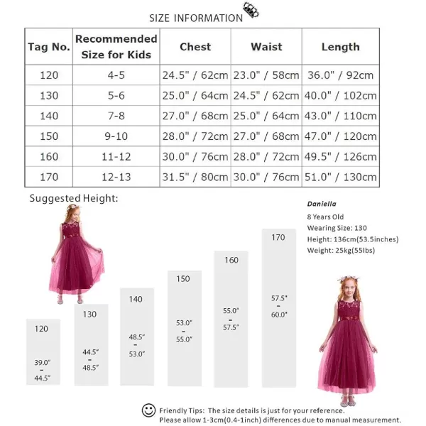 Flower Girl Lace Long Princess Dresses Kids Formal Wedding Party Pageant Ball Gowns First Communion Puffy Tulle DressCoffee