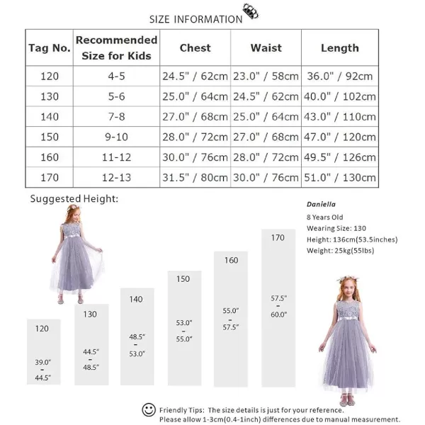 Flower Girl Lace Long Princess Dresses Kids Formal Wedding Party Pageant Ball Gowns First Communion Puffy Tulle DressGray