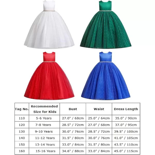 Flower Girl Lace Long Princess Dresses Kids Formal Wedding Party Pageant Ball Gowns First Communion Puffy Tulle DressGreen  Shiny