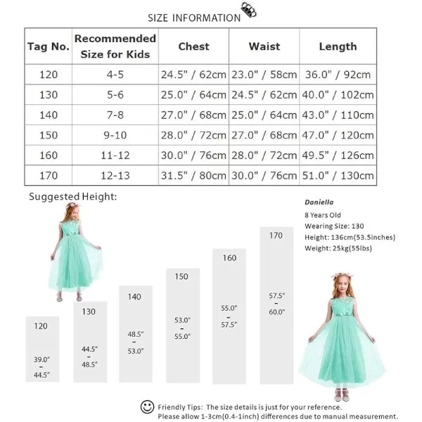 Flower Girl Lace Long Princess Dresses Kids Formal Wedding Party Pageant Ball Gowns First Communion Puffy Tulle DressLight Green