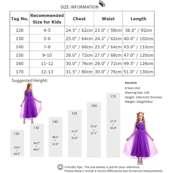 Flower Girl Lace Long Princess Dresses Kids Formal Wedding Party Pageant Ball Gowns First Communion Puffy Tulle DressPurple
