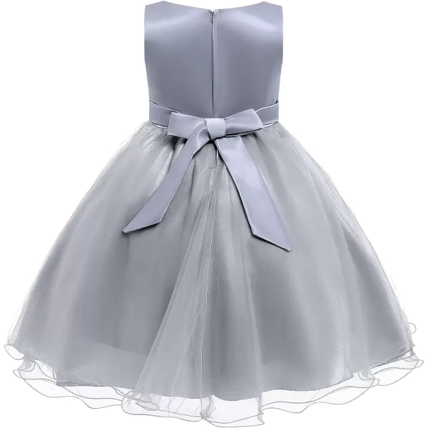 Flower Girls Sequins Rainbow Tutu Dress for Kids Baby Wedding Bridesmaid Pageant Birthday Party Princess Tulle Dresses002 Gray