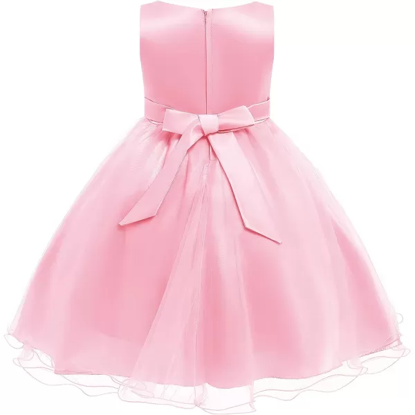 Flower Girls Sequins Rainbow Tutu Dress for Kids Baby Wedding Bridesmaid Pageant Birthday Party Princess Tulle Dresses002 Pink