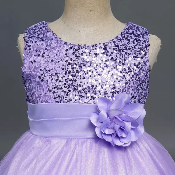 Flower Girls Sequins Rainbow Tutu Dress for Kids Baby Wedding Bridesmaid Pageant Birthday Party Princess Tulle Dresses002 Purple